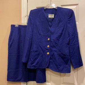 Vintage Kasper A.S.L. skirt suit